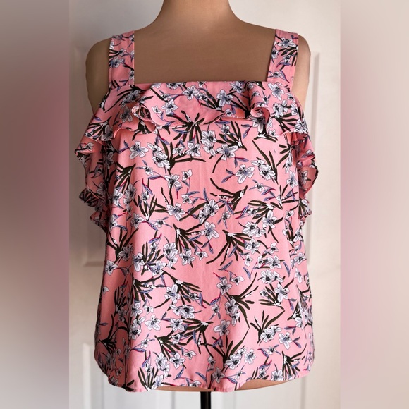 Banana Republic Tops - Banana Republic Ruffle Blouse pink /blue